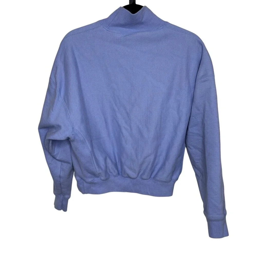 Champion Reverse Weave Oversized Sweatshirt Womens XS Periwinkle Crop Athleisure